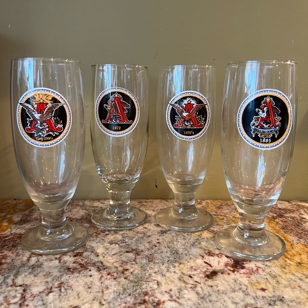 Anheuser Busch Beer Glass Set